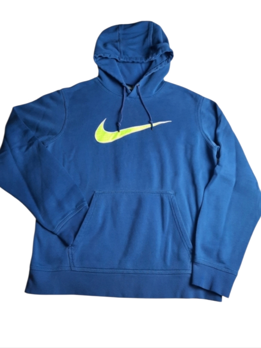 VTG 80's Nike Swoosh Blue Pull-over Hoodie SZ M